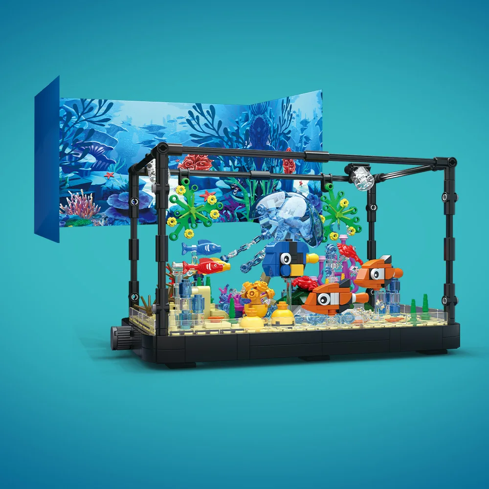 مجموعة مكعبات بناء حوض السمك م - مراجعة Marine Aquarium Decorations وسعره
