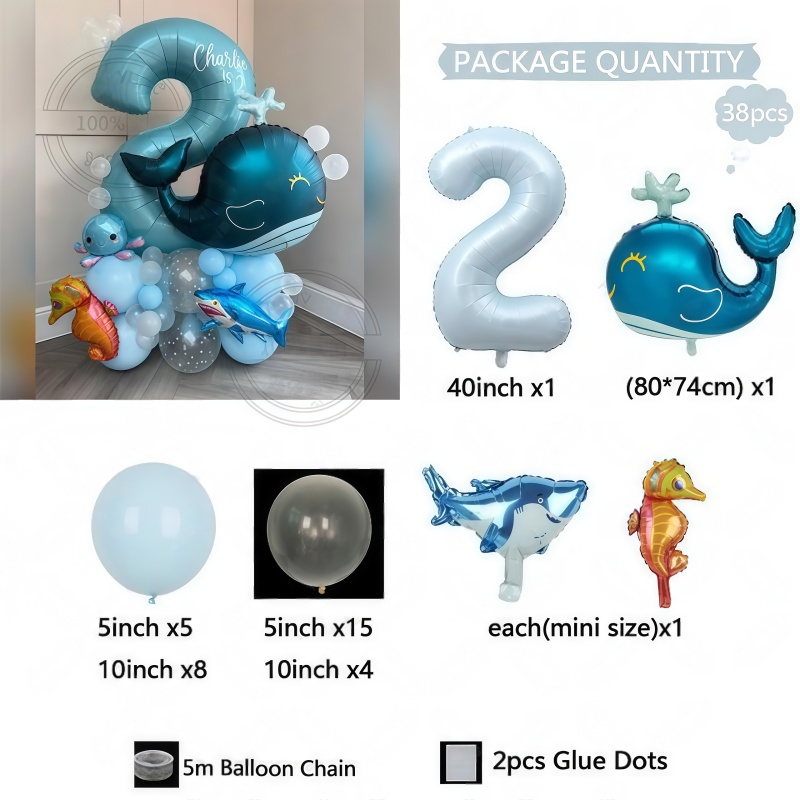 مجموعة بالونات عيد ميلاد بثيمة - مراجعة Marine Aquarium Decorations وسعره