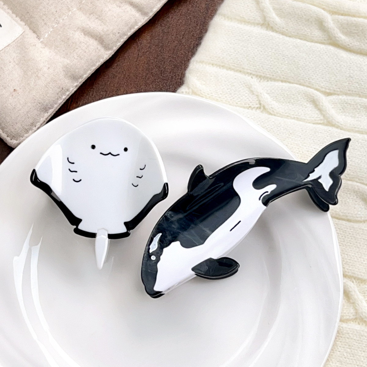 مشبك شعر على شكل حوت مخلوق محي - مراجعة Marine Aquarium Decorations وسعره
